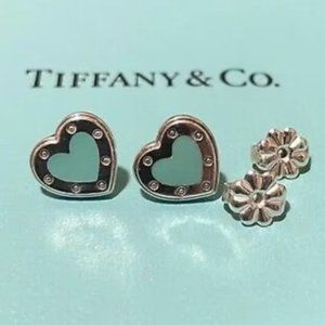 Tiffany & Co. Love Blue Enamel Heart Earrings S925